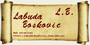 Labuda Bošković vizit kartica